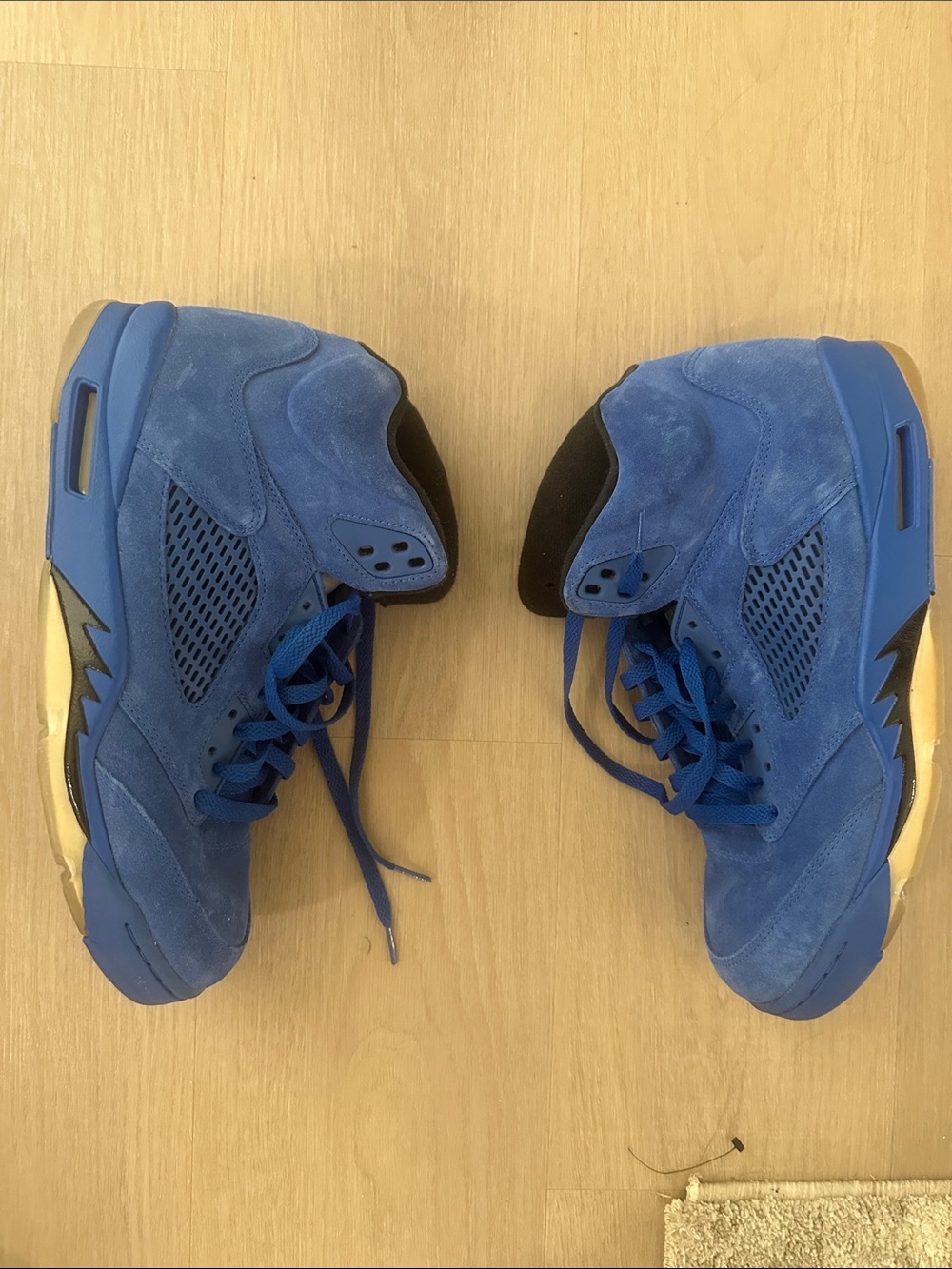 Men's Air Jordan Blue Suede Athletic Sneakers
